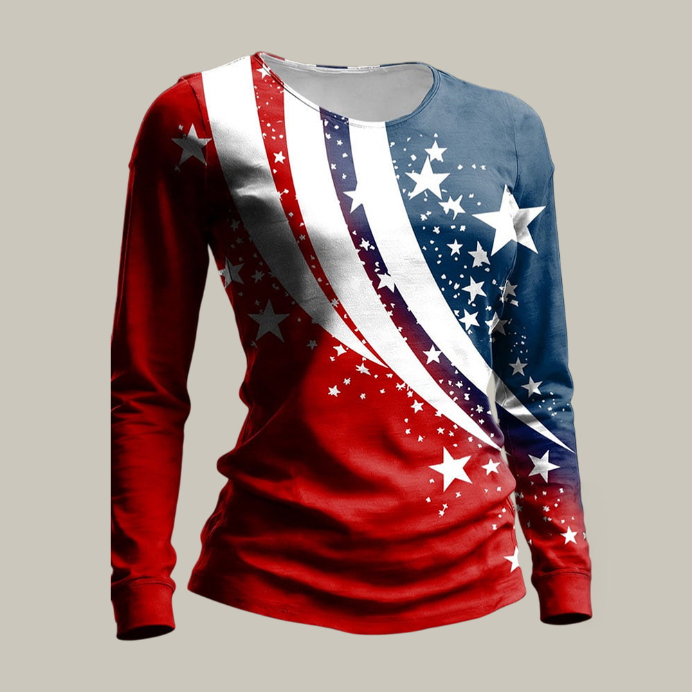 250th Anniversary National Flag Long Sleeve Shirt Independence Day 2026 Clothing Line Gift Idea