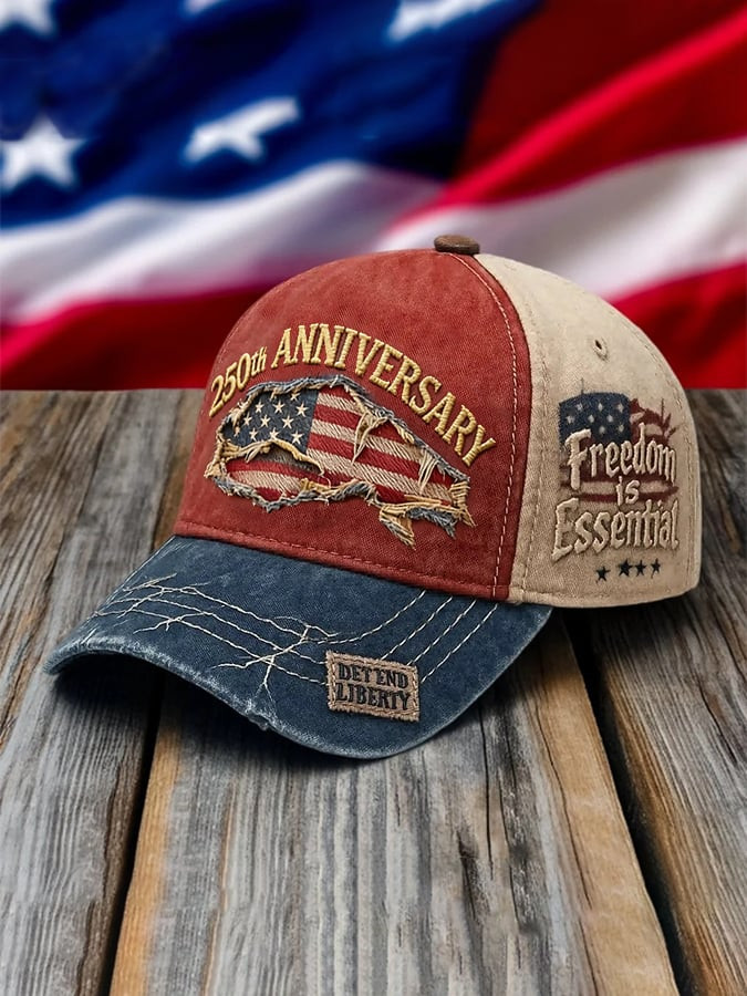 250th Anniversary Of America Hat Freedom Is Essential Patriotic Cap Unique Gift Ideas