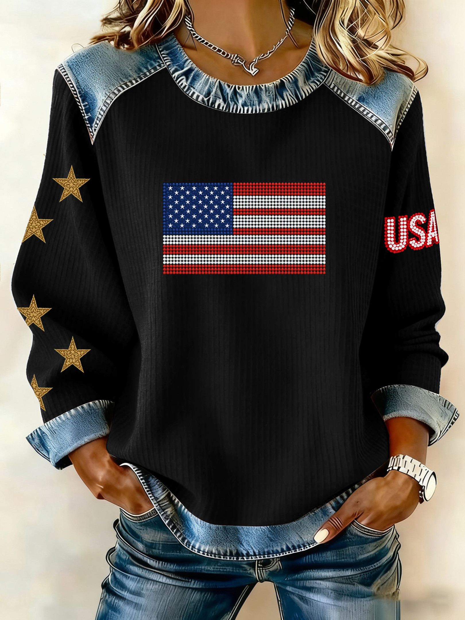 250th Anniversary Of America Sweatshirt American Flag Apparel Patriotic Gift For Her