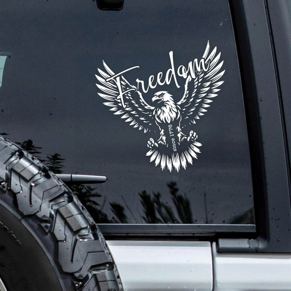 250th Anniversary Of American Freedom 1776 2026 White Eagle Car Decal Sticker Patriotic Gift Ideas