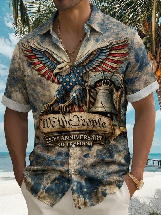 250th Anniversary Of Freedom Hawaiian Button Shirt We The People Clothing Gift Ideas