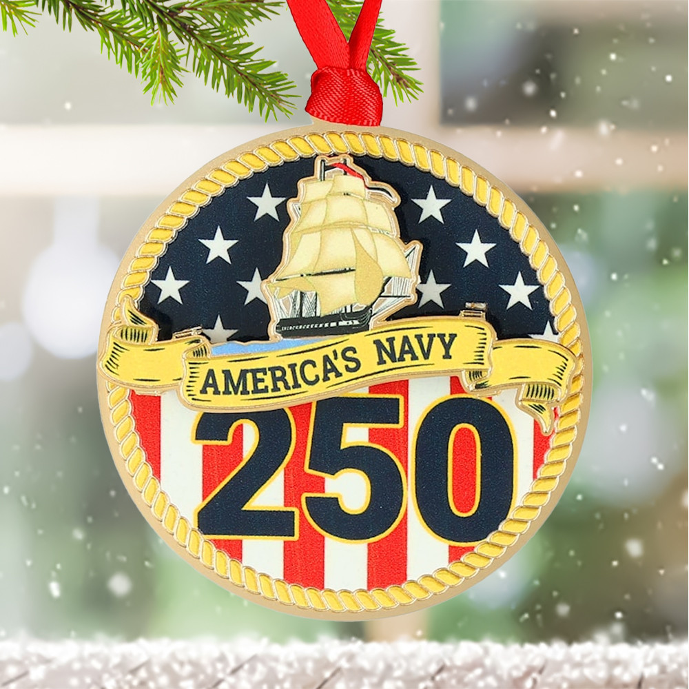 250th Anniversary of The U.S. Navy Ornament Home Decor Ornament Gift For Dad
