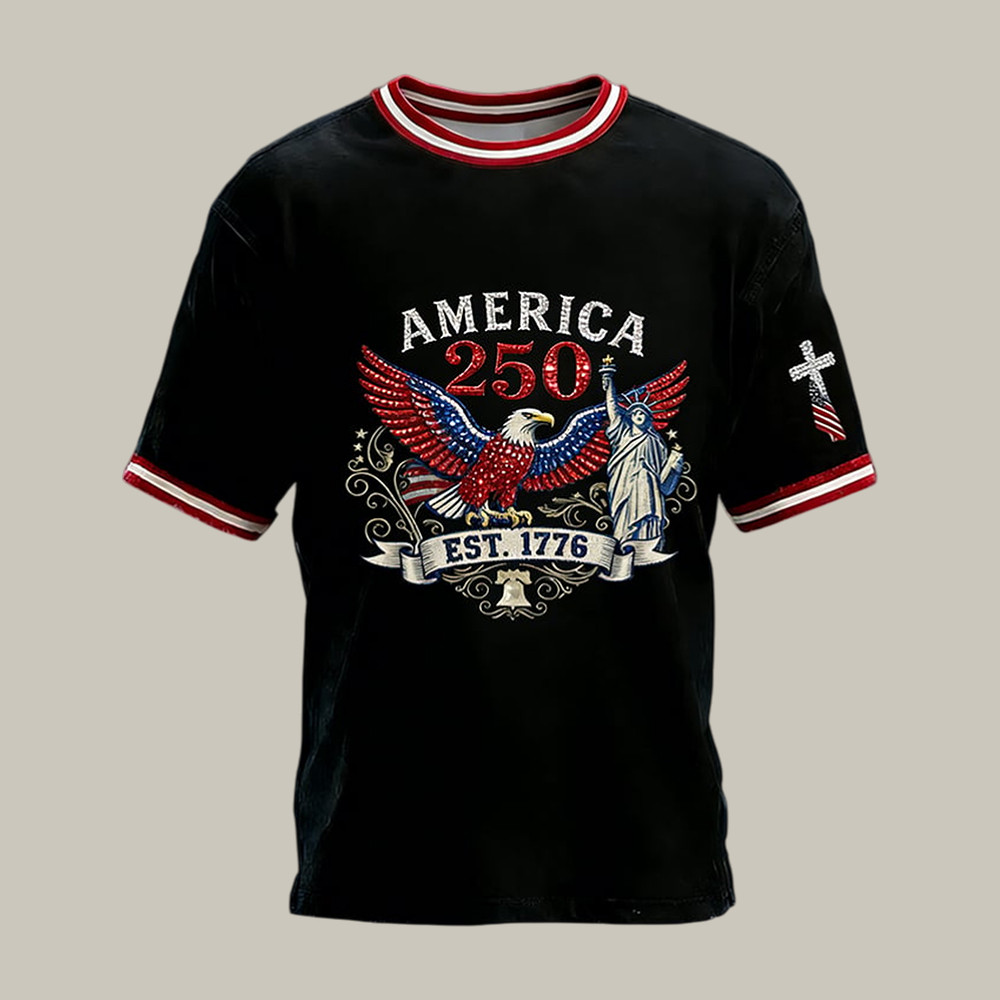 250th Anniversary of the United States Faith T-Shirt Statue Of Liberty Apparel Gift Idea For America's Birthday
