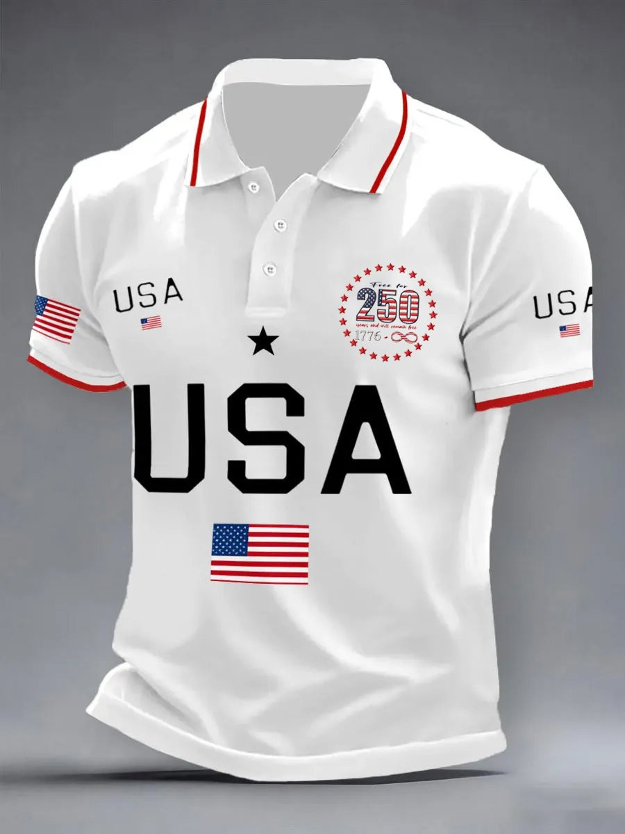 250th Anniversary Of The United States Polo Shirt USA 250 Years Of Freedom Patriotic Apparel