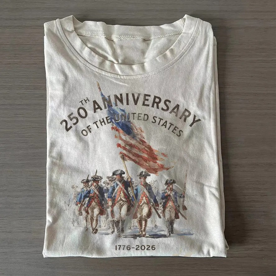 250th Anniversary Of The United States T-Shirt 1776 2026 Revolutionary Soldiers Patriotic Gift