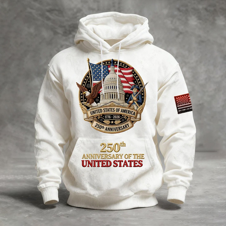 250th Anniversary Of The USA Hoodie 250th Anniversary Of America Apparel Patriotic Men Gift