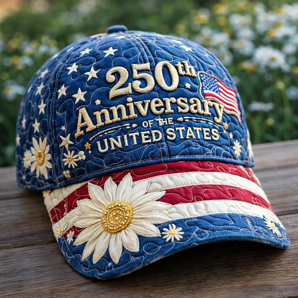 250th Anniversary Of USA Floral Hat America's 250th Birthday Baseball Cap