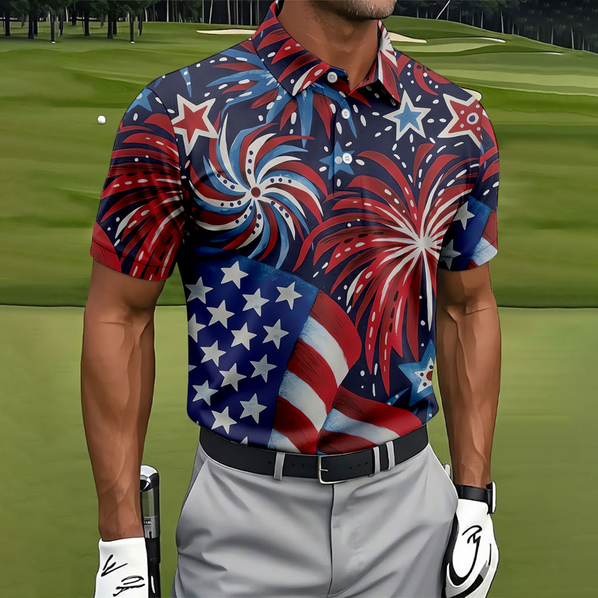 250Th Anniversary Patriotic Golf Polo Shirt Best Golf Apparel Golf Presents For Dad