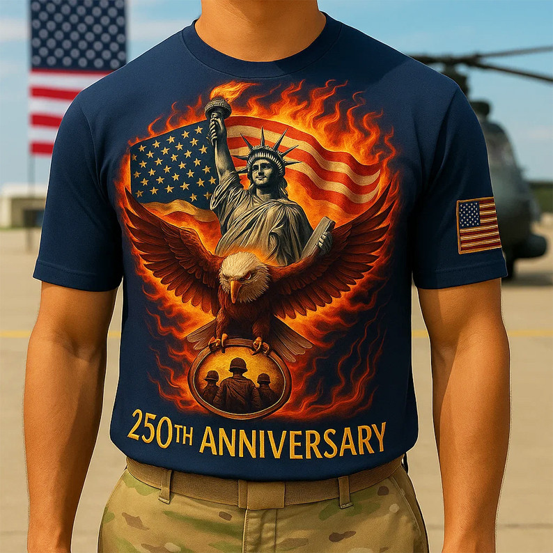 250th Anniversary T-Shirt Men's Patriotic Clothing Gifts For Husband