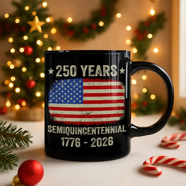 250th Anniversary United States Mug Semiquincentennial USA Flag 1776 2026 Patriotic Presents