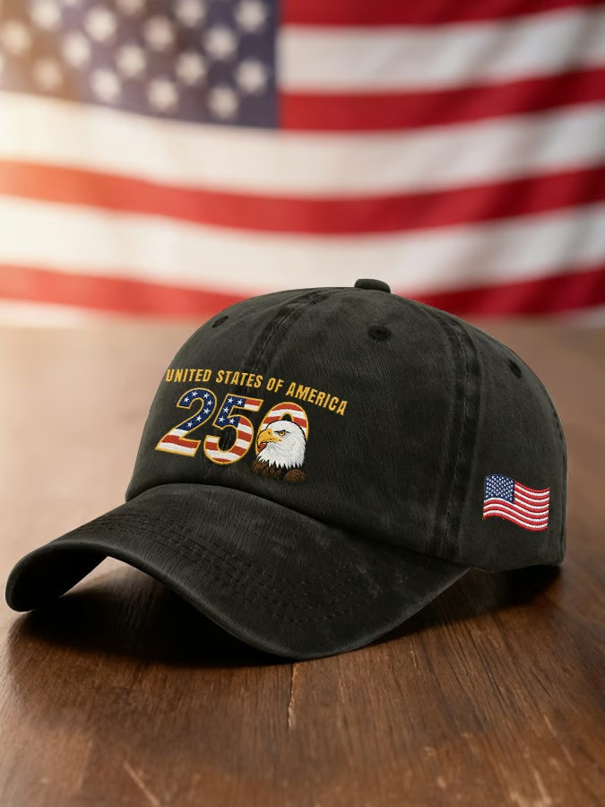 250th Anniversary United States Of America Bald Eagle Vintage Baseball Hat Patriotic Gift For Dad