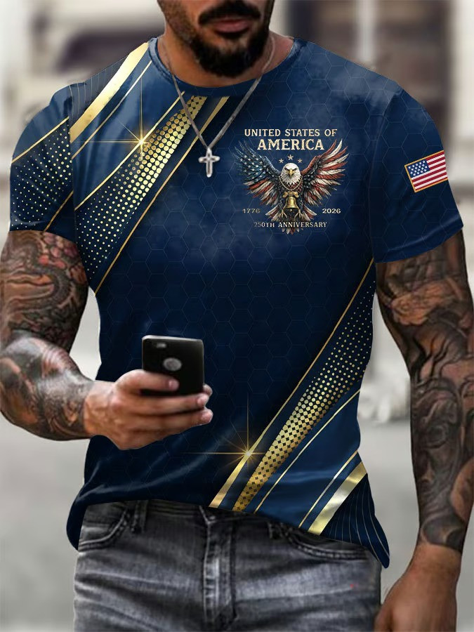 250th Anniversary United States Of America Eagle T-Shirt 1776 2026 Patriotic Gift For Fans