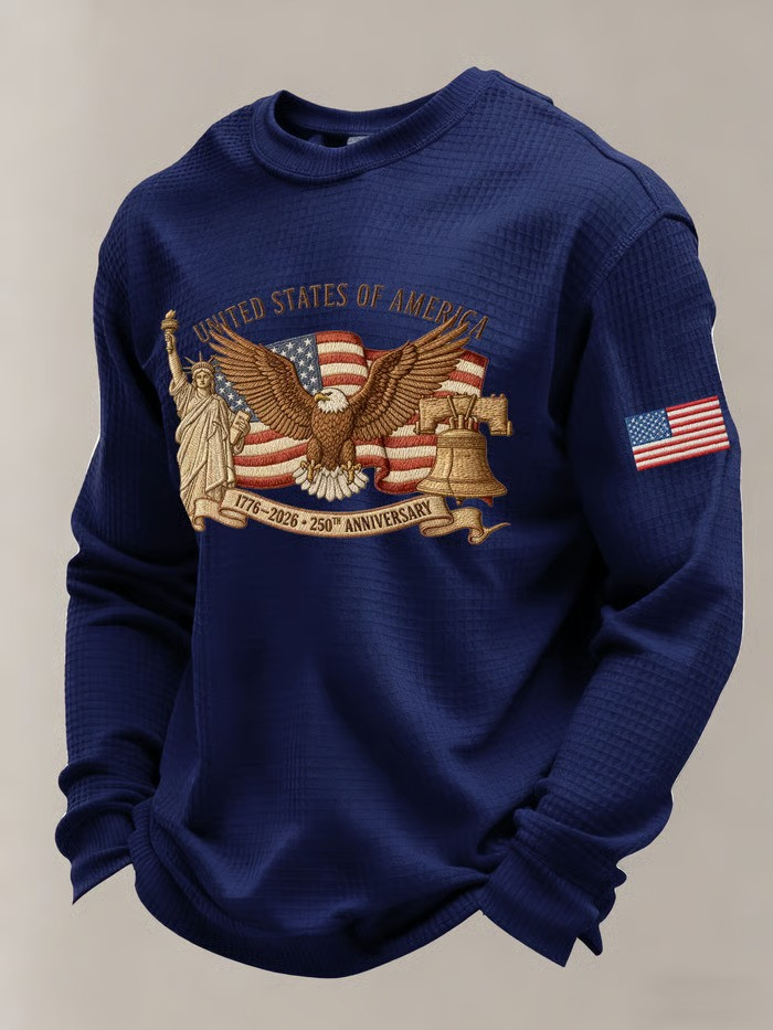 250th Anniversary United States Of America Long Sleeve Shirt Statue Of Liberty 1776 2026 Gift For Dad