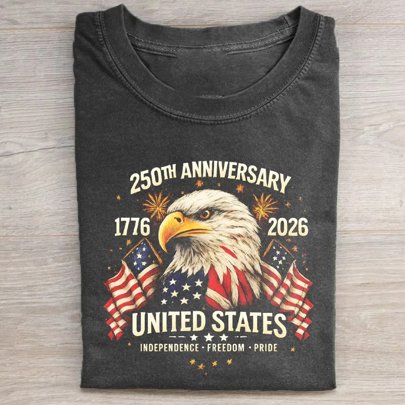 250th Anniversary United States T-Shirt 1776 2026 Bald Eagle Independence Freedom Gift Ideas