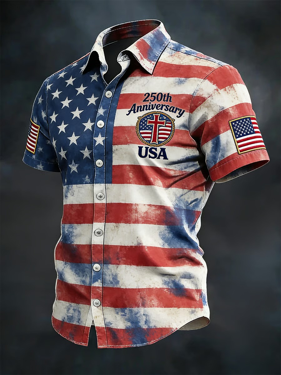 250th Anniversary USA 1776 2026 Hawaii Shirt American Flag Patriotic Top Best Gift For Dad