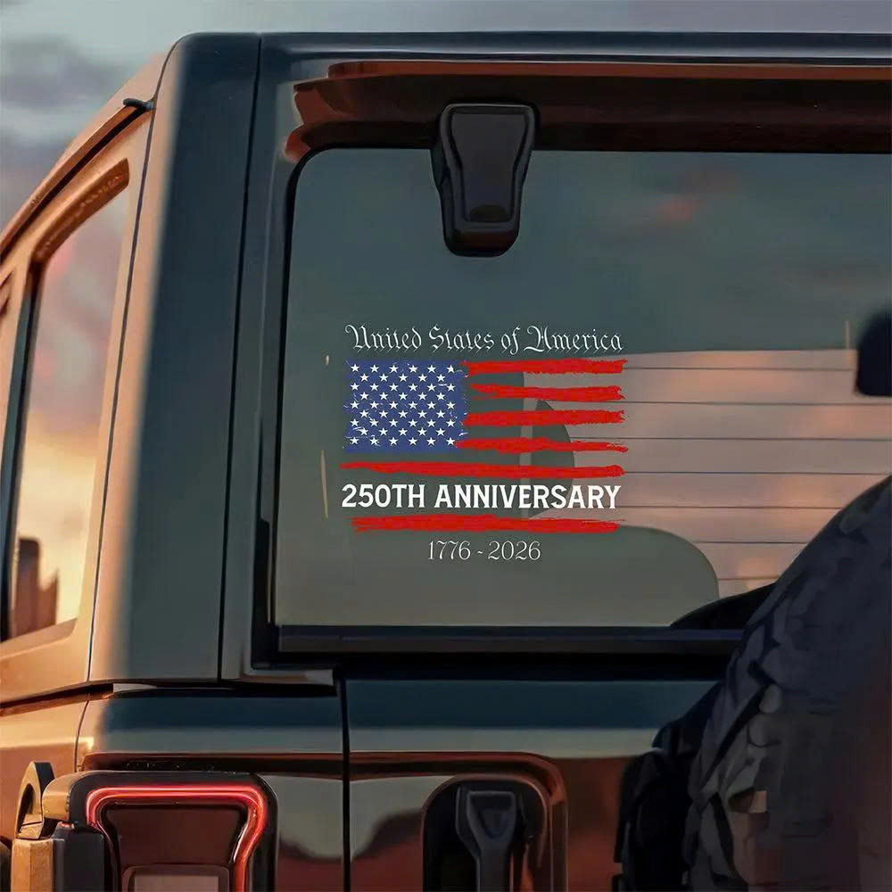 250th Anniversary USA 1776 2026 Honoring American History Eagle Car Decal Sticker Patriotic Gift