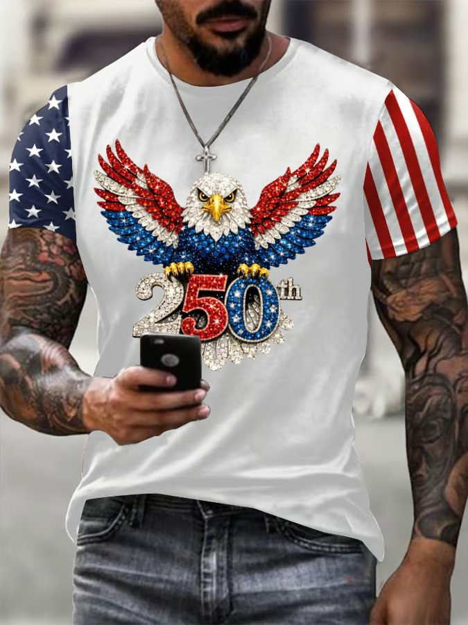 250th Anniversary USA Bald Eagle T-Shirt 1776 2026 Patriotic Independence Tee Best Gift For All Family