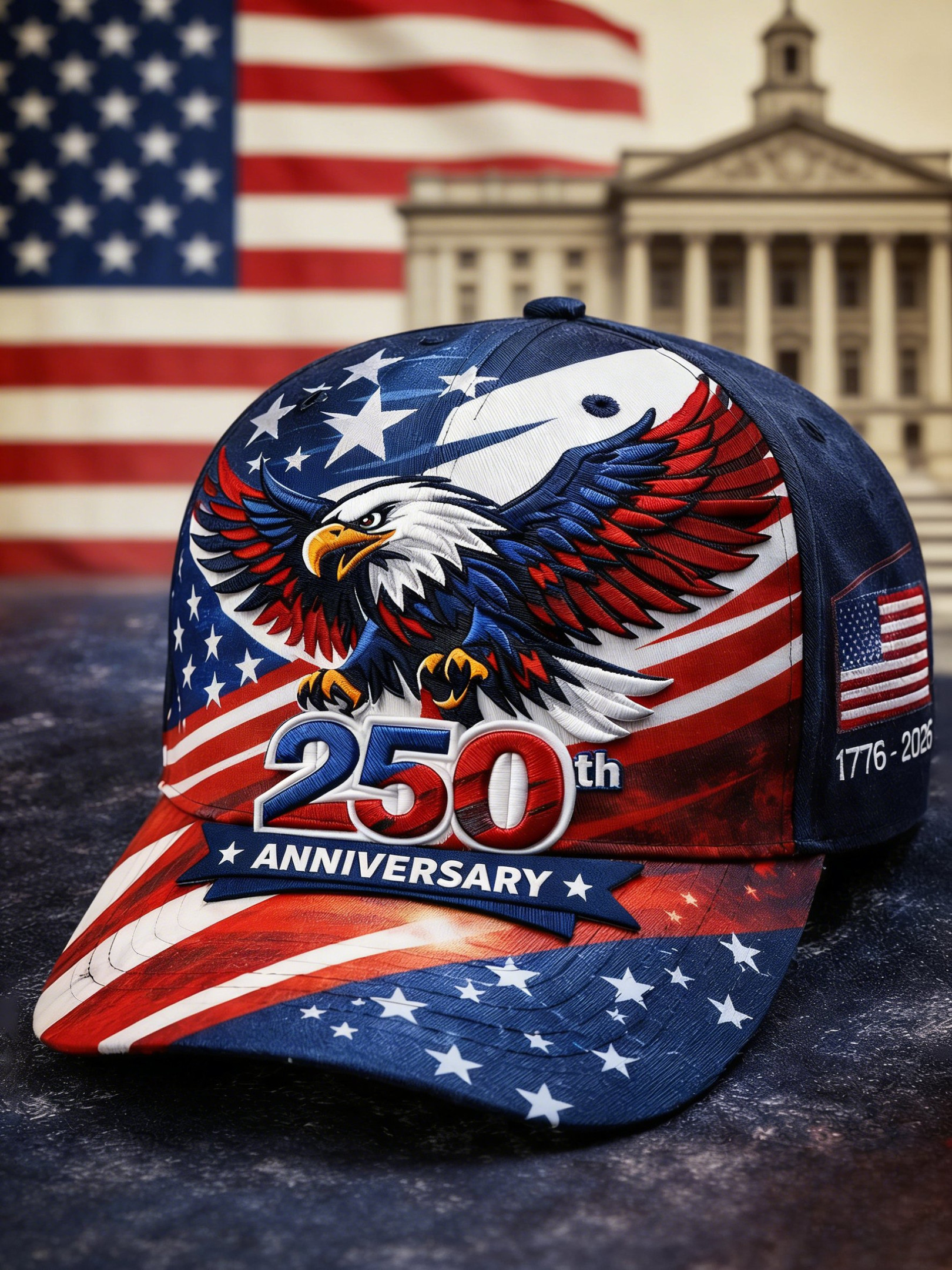 250th Anniversary USA Baseball Cap Independence Day Celebration Hat Gift Ideas