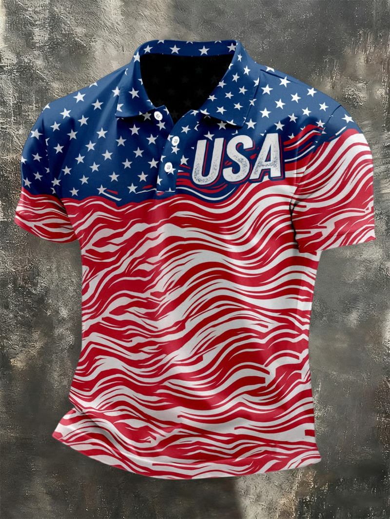 250th Anniversary USA Stars And Stripes Polo Shirt Fan Gear Patriotic Best Gift For American Fans