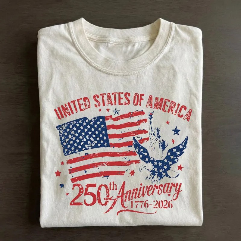 250th Anniversary USA T-Shirt 1776 2026 Bald Eagle Patriotic Apparel Gift For Americans