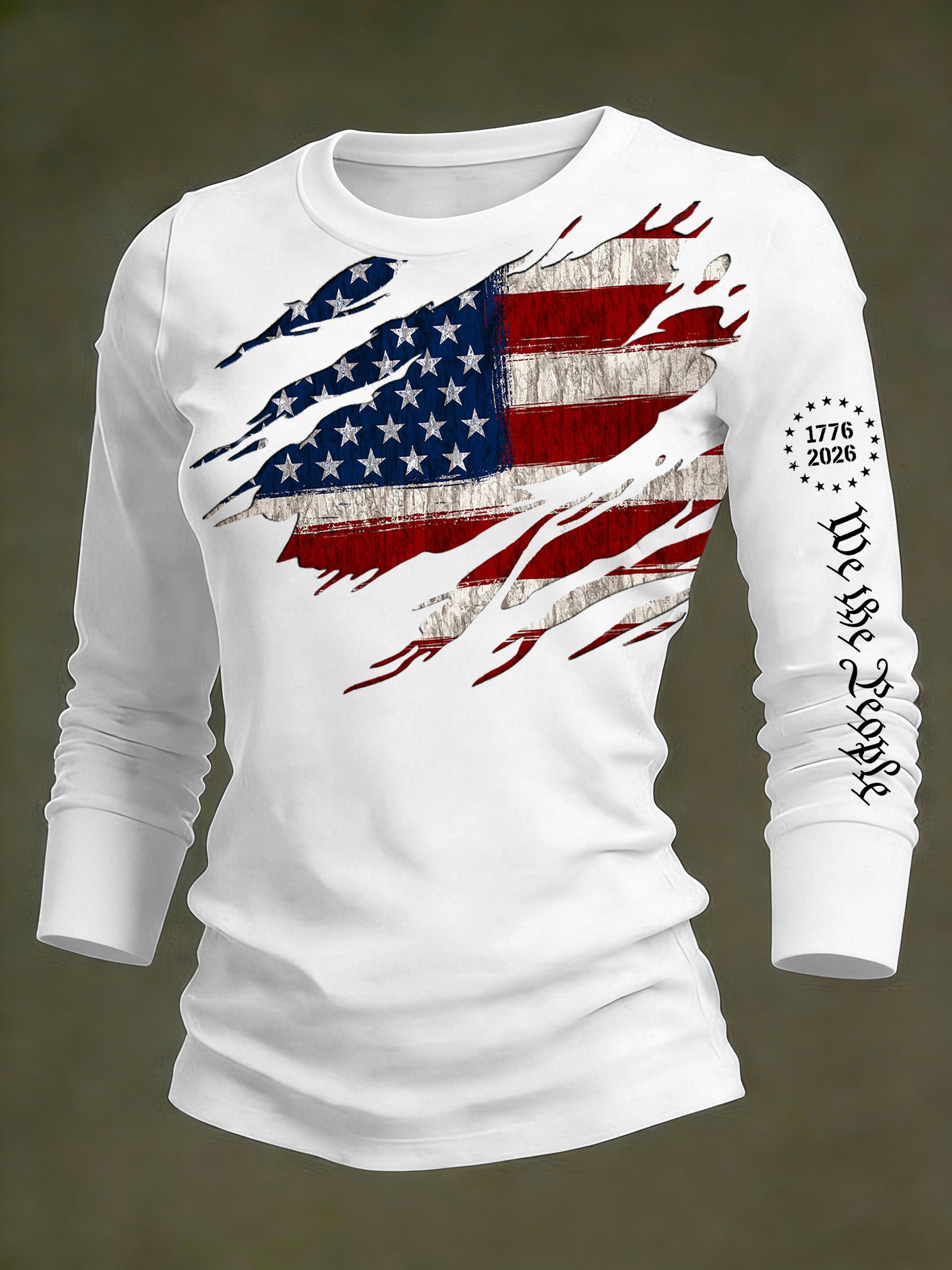 250Th Anniversary We The People USA Flag Long Sleeve Shirt 1776 2026 Merch Patriotic Gifts