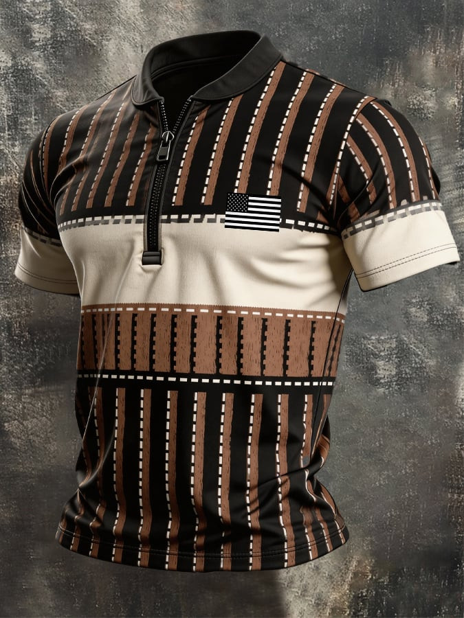 250th Anniversary Zip Polo Shirt Independence Day Merch Gifts For 4Th Of July