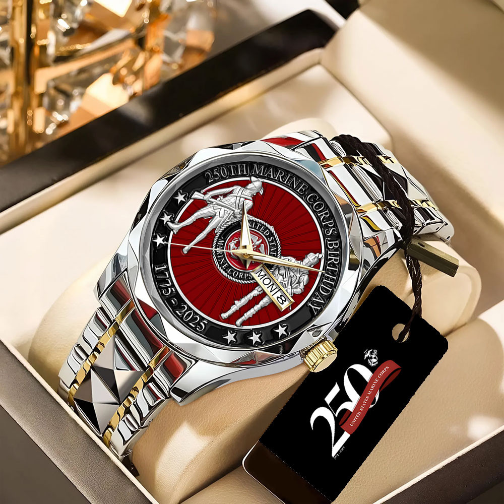 250th Marine Corps Birthday Watch USMC Merch Best Gifts For Veterans