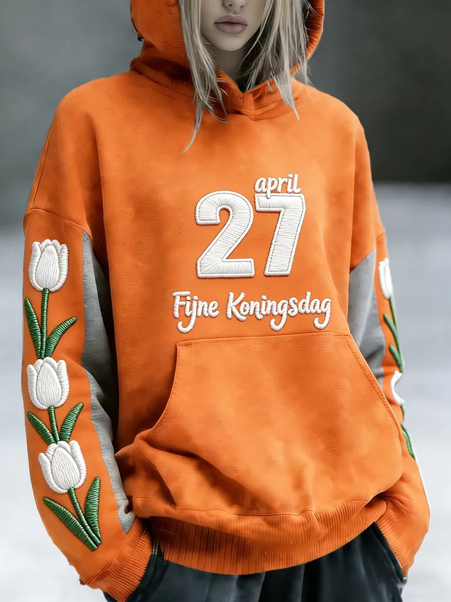 27 April Fijne Koningsdag Tulip Hoodie Netherlands Fan Gear Dutch Heritage Best Gift For Dutch Fans