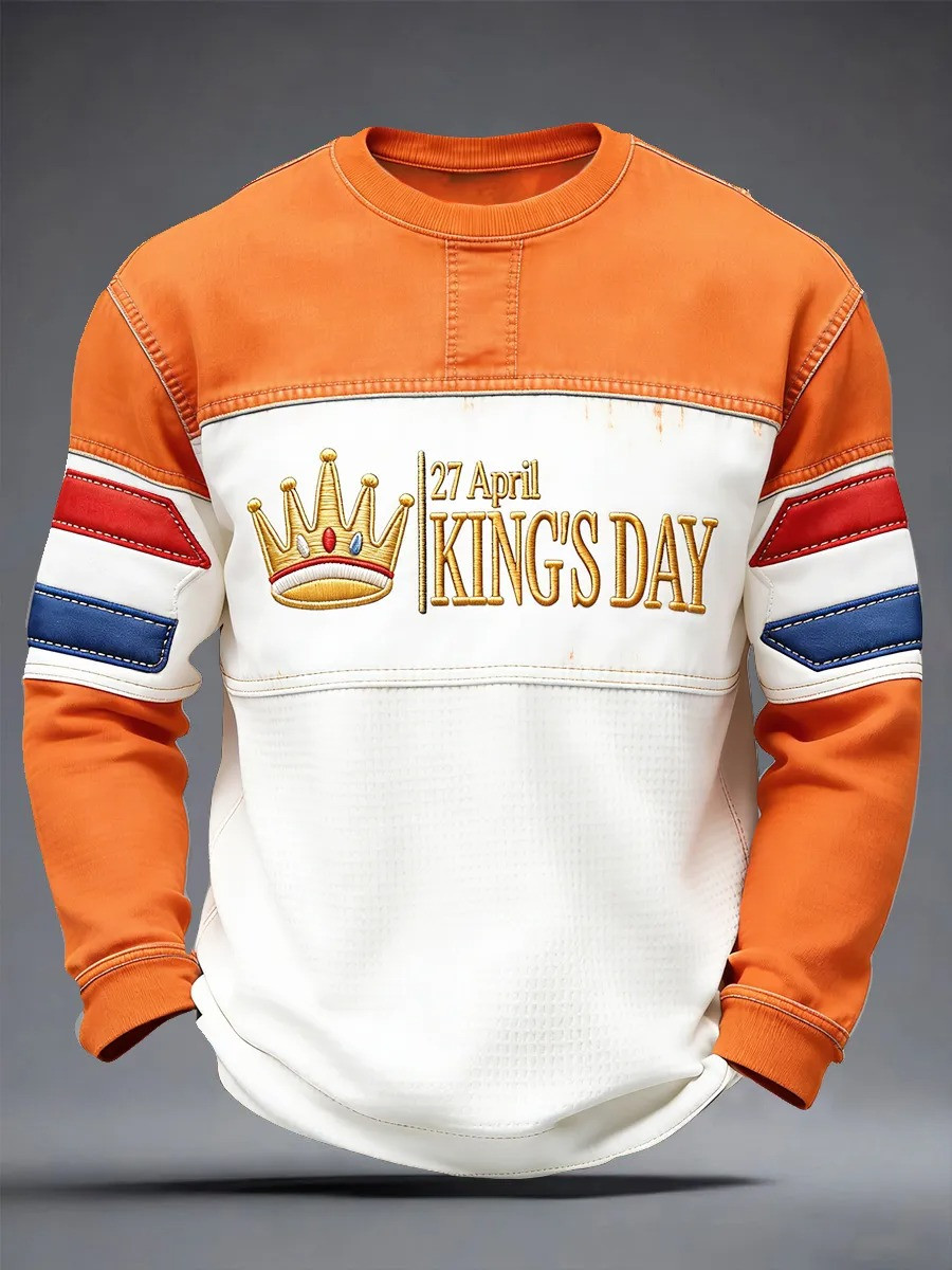 27 April Kings Day Crown Sweatshirt Netherlands Dutch Heritage Fan Gear Orange Best Gift For Fans