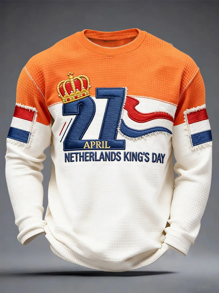 27 April Netherlands Kings Day Sweatshirt Dutch Crown Fan Gear Orange Boven Best Gift For Dutch Fans