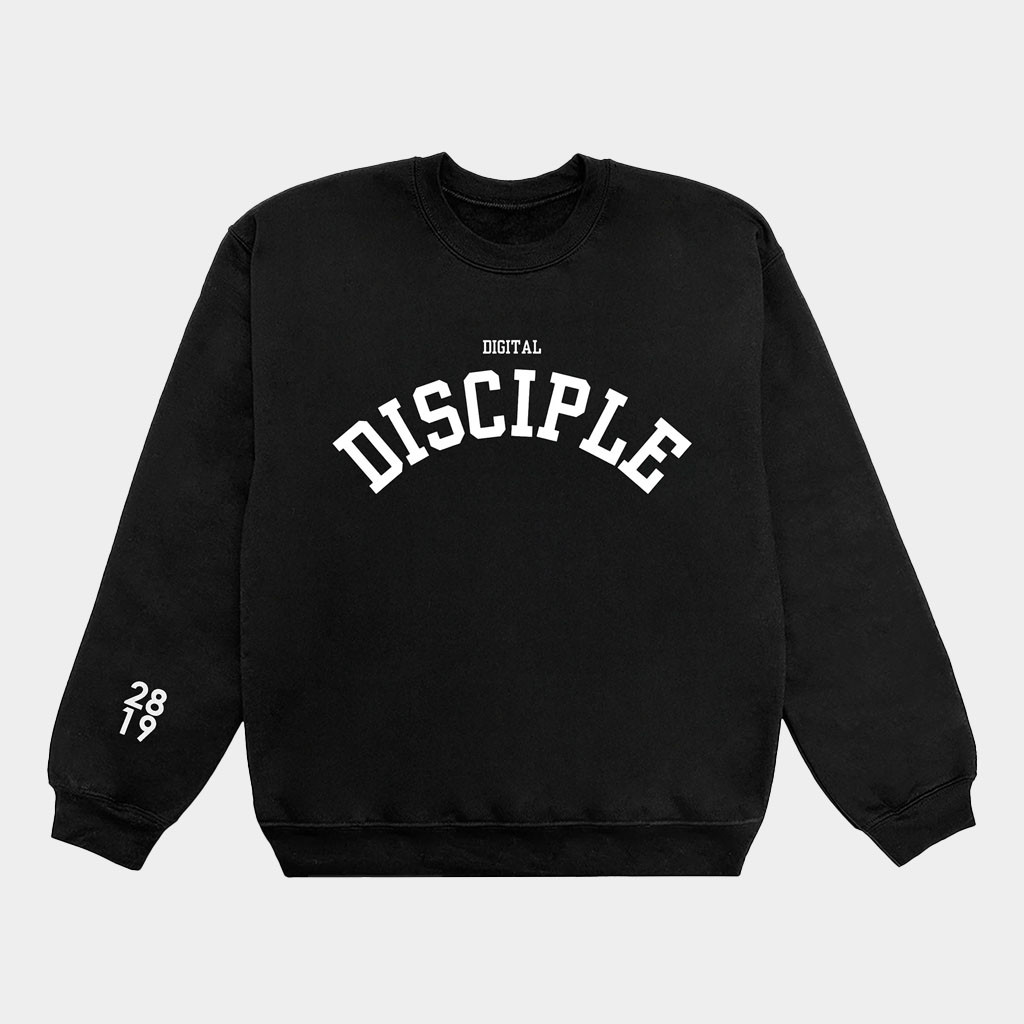 2819 Church Merch Digital Disciple Arc Black Sweatshirt Gifts For Christian Friends