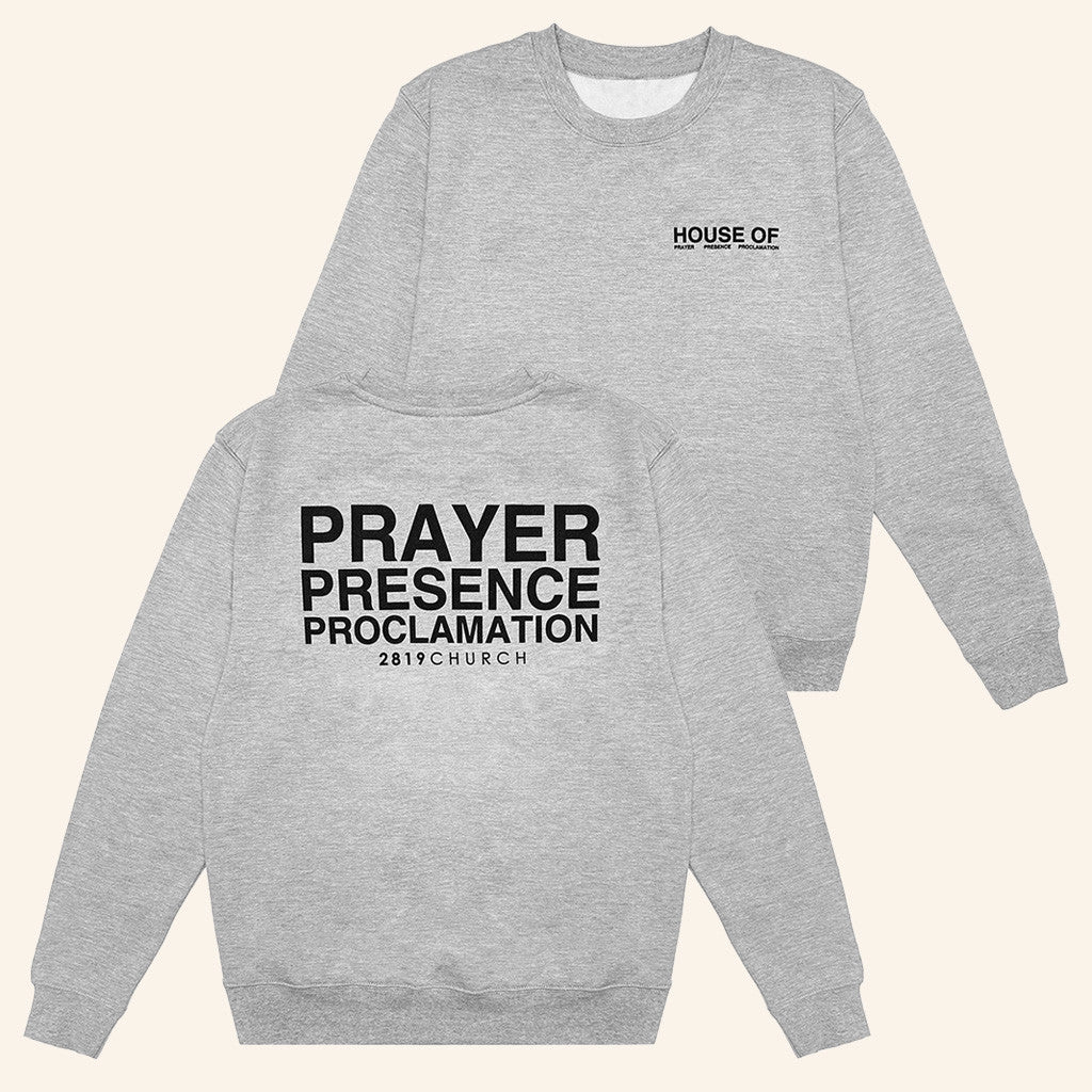 2819 Church Merch House Of Prayer Grey Sweatshirt Present For Dad 2819 Church Merch House Of Prayer Grey Sweatshirt Present For Dad