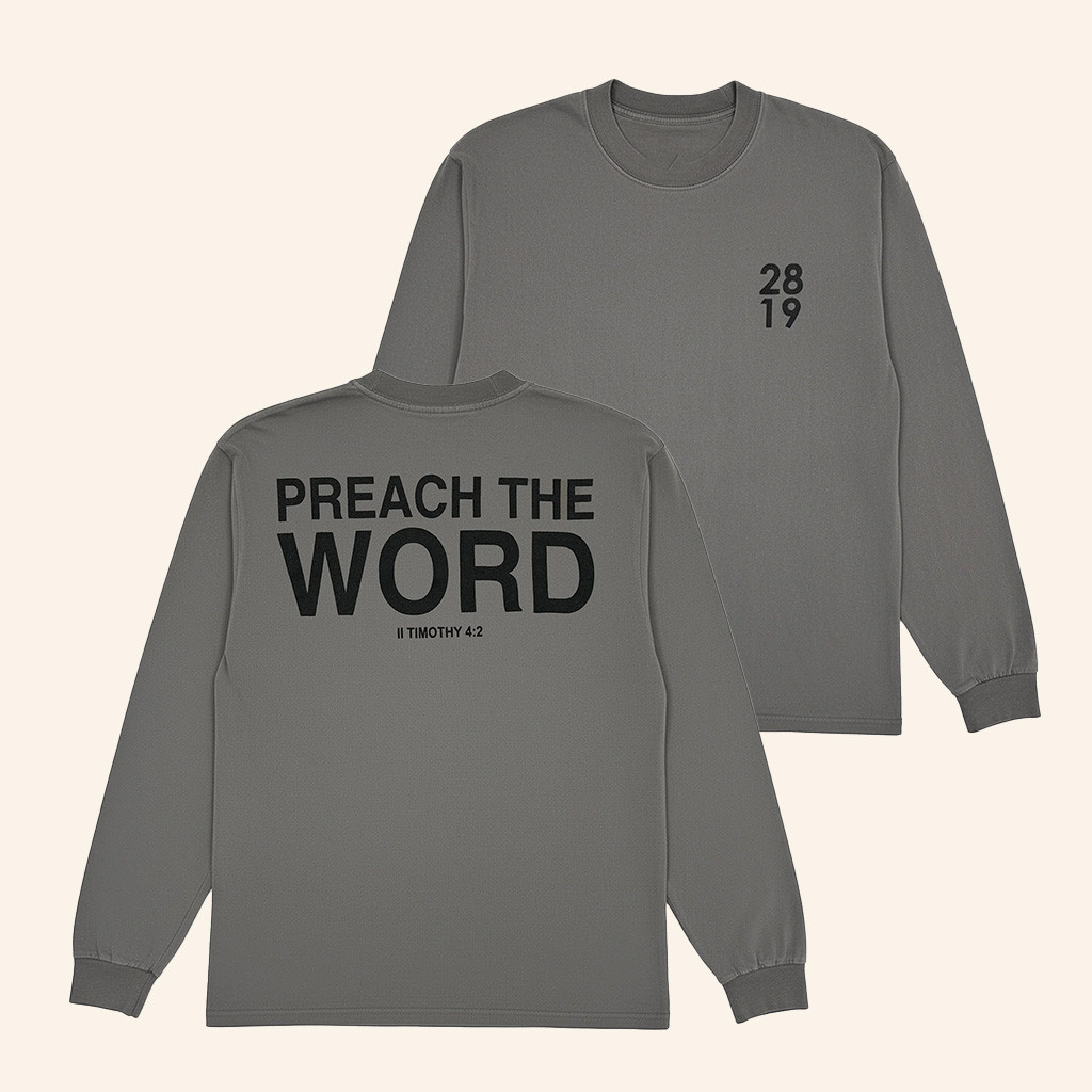 2819 Church Merch Preach The Word Long Sleeve Shirt Unique Christian Gifts