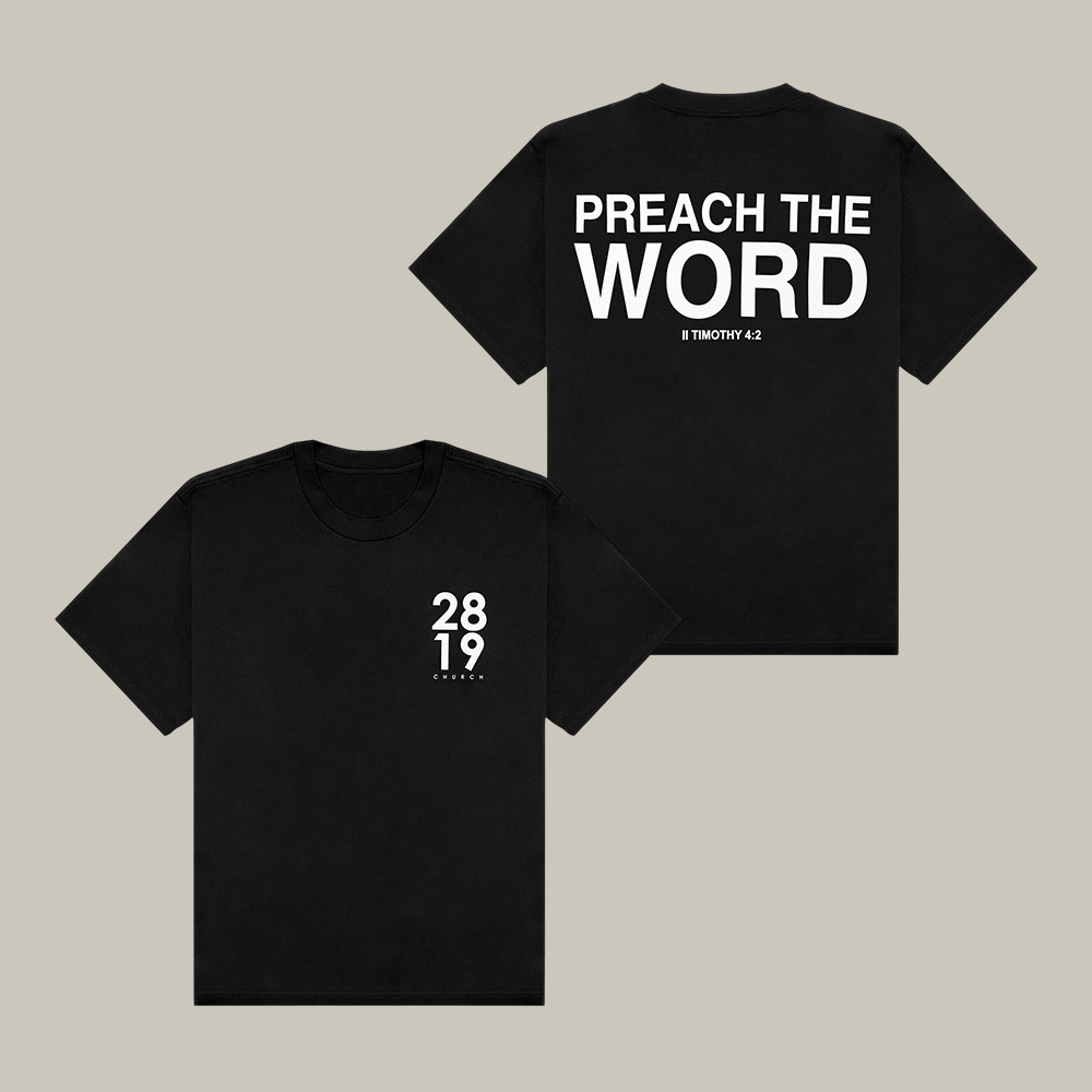 2819 Church Merch Preach The Word T-Shirt Bible Inspired Shirt Cool Gift For Father's Day