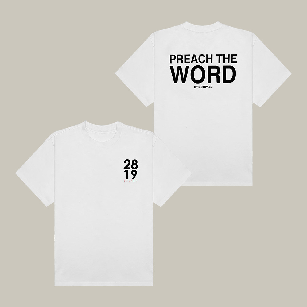 2819 Church Merch Preach The Word T-Shirt Bible Verse Clothes Present For Boyfriend