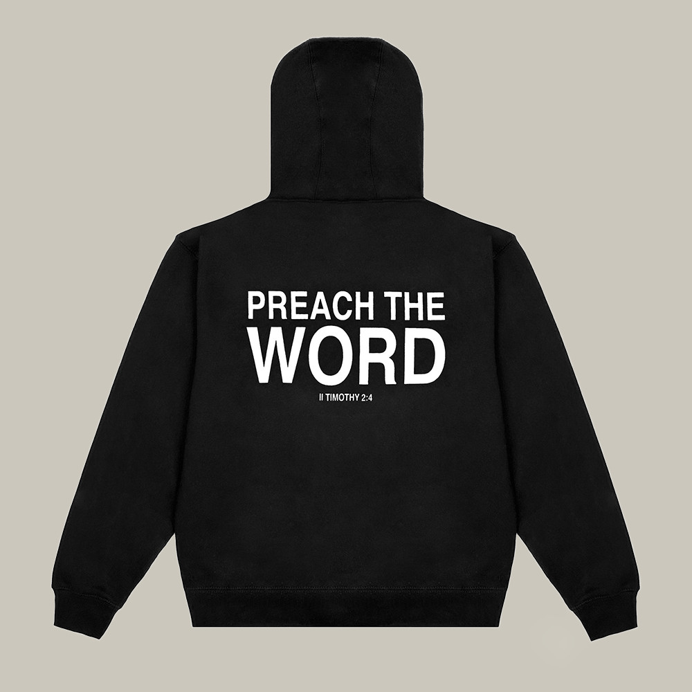 2819 Merch Preach The Word Hoodie Timothy 2 4 Bible Verse Apparel Gifts For Men