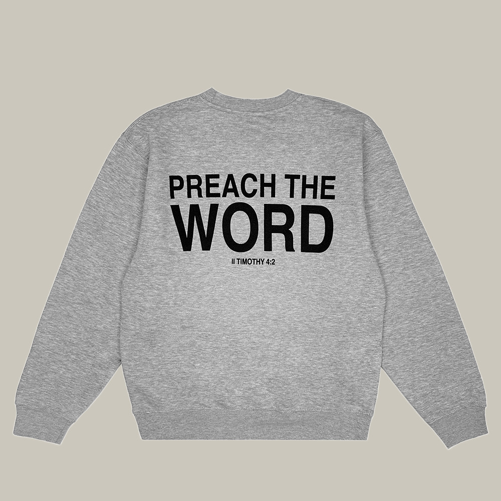 2819 Merch Sweatshirt Preach The Word Timothy Bible Verse Sweatshirt Christian Gifts
