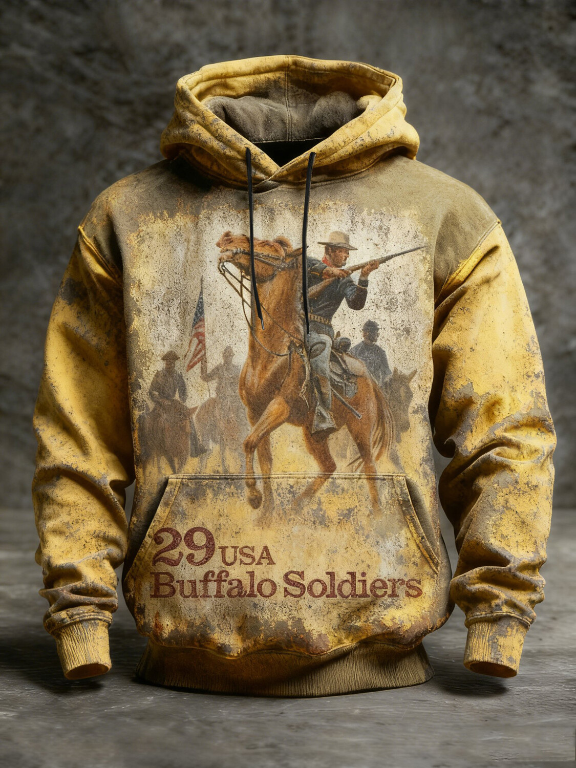29Usa Buffalo Soldiers Vintage Hoodie Cavalry Soldiers Apparel Veteran Themed Gifts