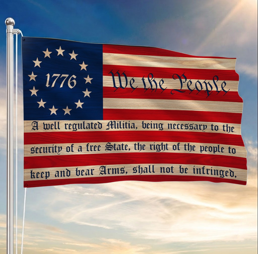 2nd Amendment Flag A Well Regulated Militia American Patriotic Grommet Flag Gift for Patriots