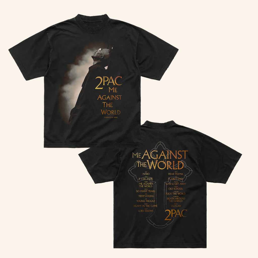 2Pac Merch Me Against The World T-Shirt Unique Gifts For Music Lovers