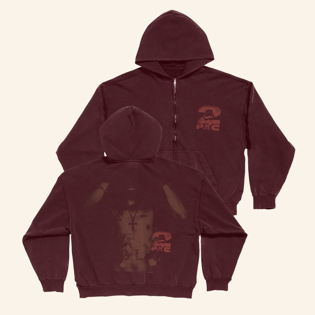 2Pac Merch Stamped Zip Hoodie Christmas Gifts For Rap Lovers 2Pac Merch Stamped Zip Hoodie Christmas Gifts For Rap Lovers
