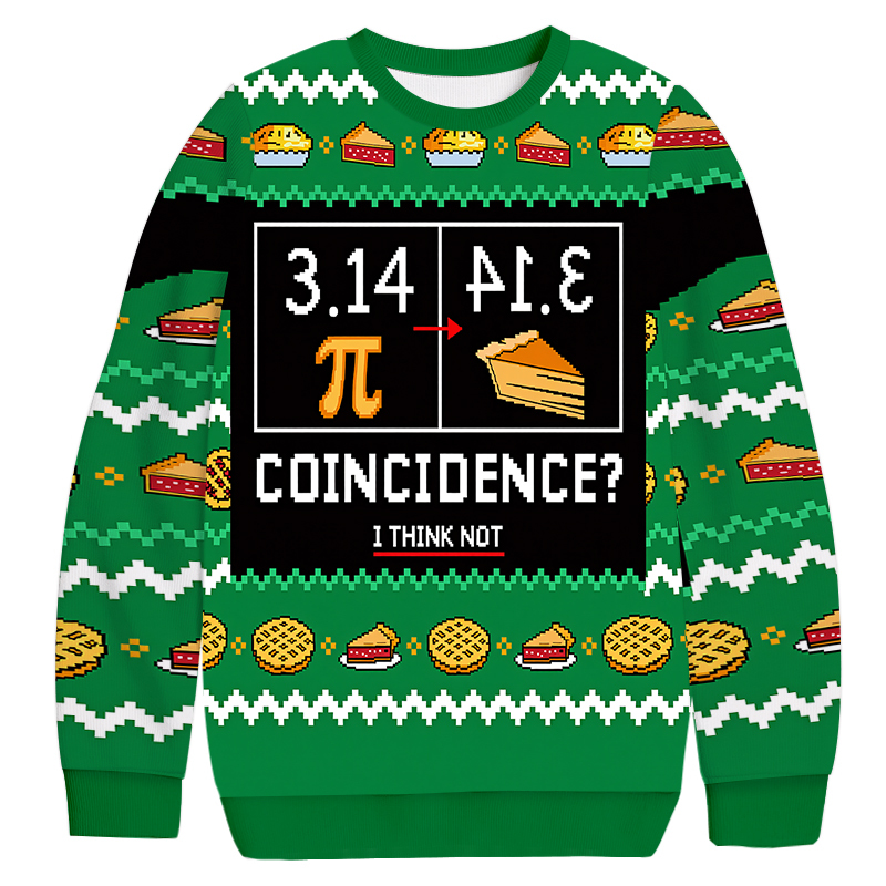 3.14 PI Christmas Ugly Sweatshirt Funny Xmas Party Outfit Gift Ideas