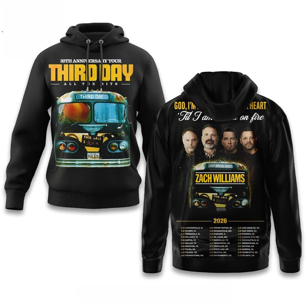 30th Anniversary Tour Third Day All The Hits Hoodie Fan Apparel Birthday Present For Husband 30th Anniversary Tour Third Day All The Hits Hoodie Fan Apparel Birthday Present For Husband