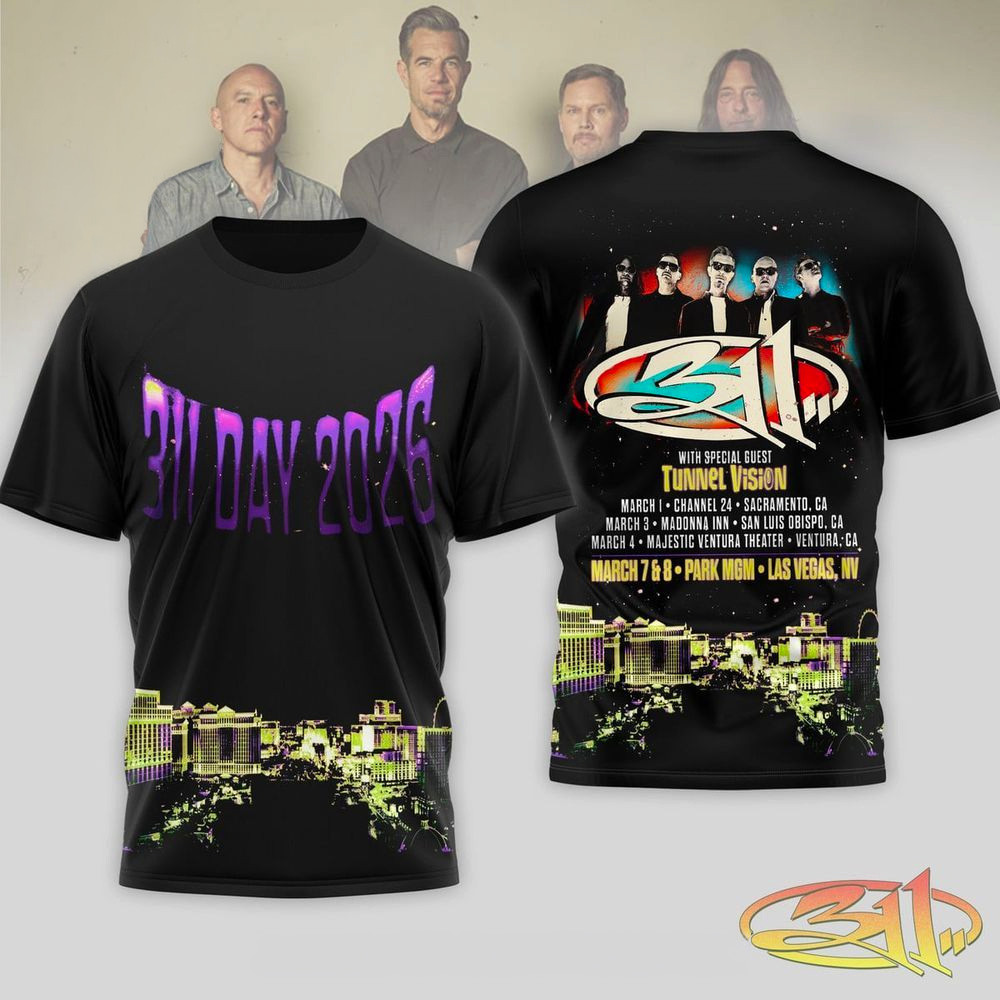 311 Band 2026 Tour T-Shirt 311 Merch Gifts For Rock Band Fans
