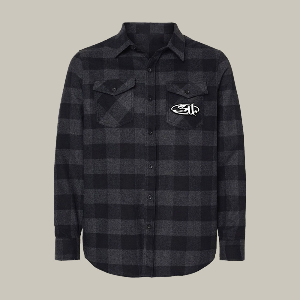 311 Band Logo Flannel Button Up Long Sleeve Shirt American Rock Band 311 Apparel