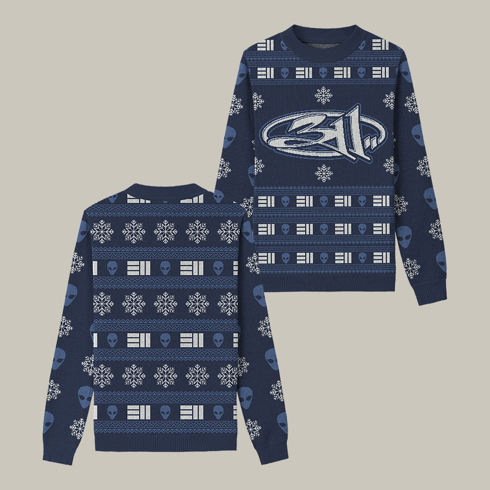 311 Band Logo Ugly Christmas Sweater American Rock Band 311 Apparel Xmas Gift For Fans