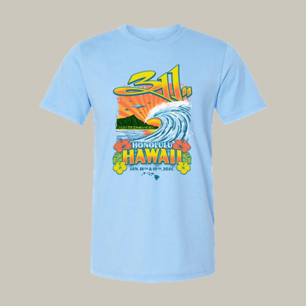 311 Hawaii Event T-Shirt 90s Vintage Style Band Clothes Music Present For Her