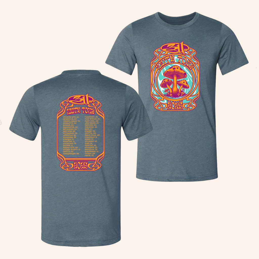 311 Merch Unity Tour 2025 Shrooms T-Shirt Christmas Presents For Boyfriend