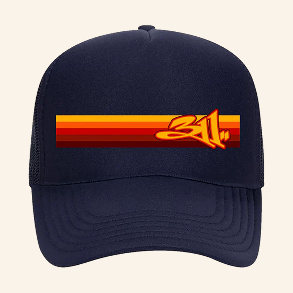 311 Merch Unity Tour Stripe Logo Trucker Hat Husband Christmas Gift Ideas