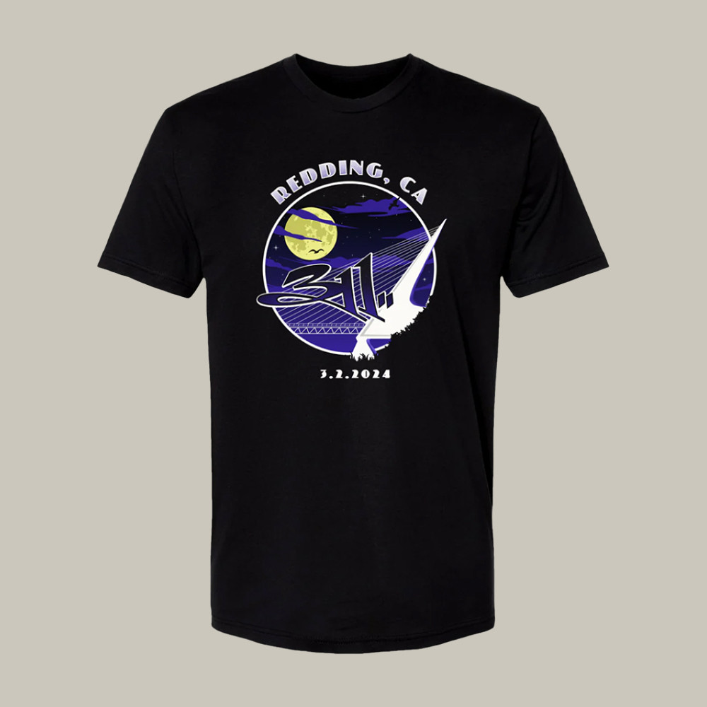 311 Redding Event T-Shirt 90s Vintage Style Band Clothes Cool Fan Gift